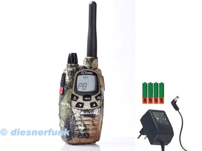 Midland G7 PRO PMR LPD Dual Funkgerät Tarnfarbe 1Gerät Akku &  Lader bis 10Km 3W