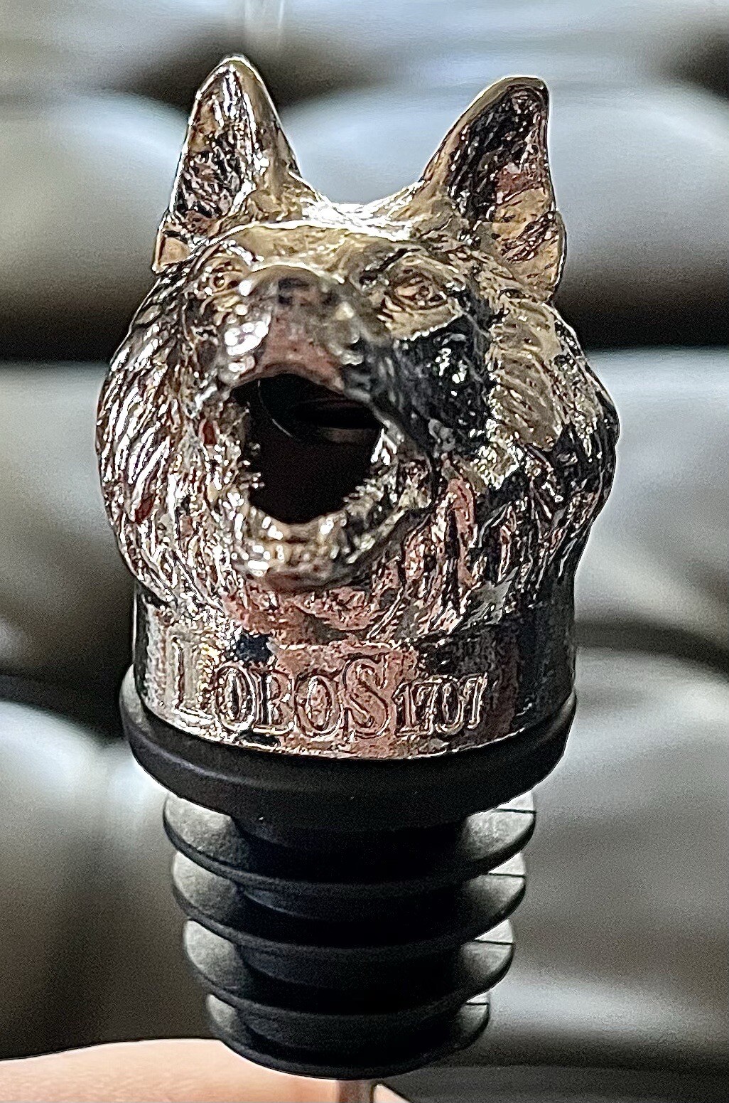 Tequila Lobos 1707 Metal Wolf Head Professional Bar Bottle Pourer Spout *NEW*