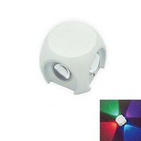 Applique Led 4 Lampe Mauer Quadratisch Externe Weiß Rgb Farben 4W ET-31322