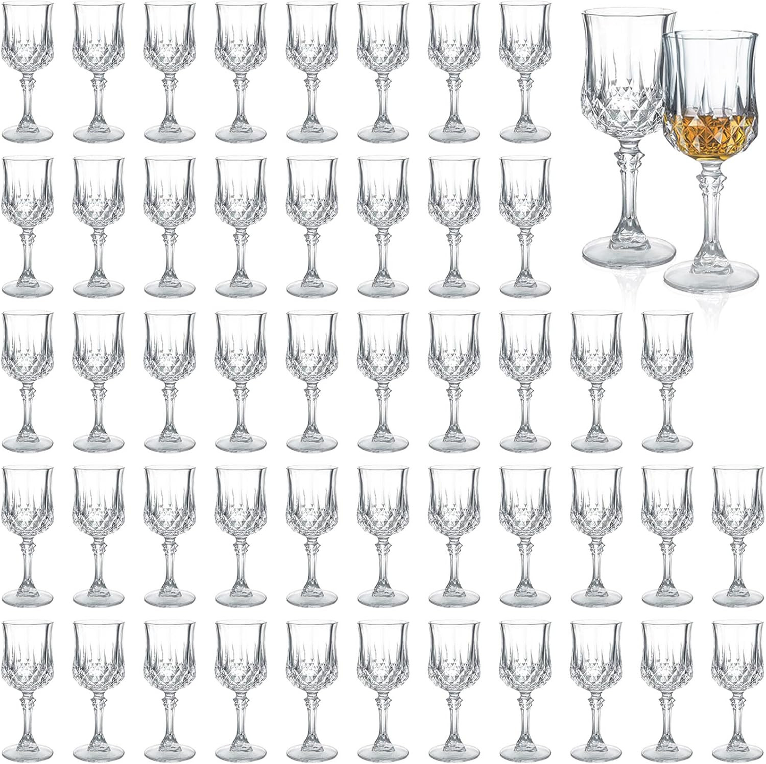 Cordial Glasses,1.7Oz/50Ml,Shot Glasses Set of 48,Shot Glasses with Stem/Sherry