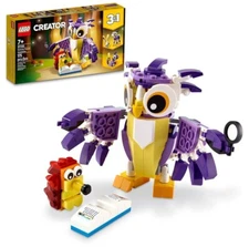 LEGO CREATOR:Fantasy Forest Creatures 3 in 1 Woodland Animals Rabbit,Owl. 31125