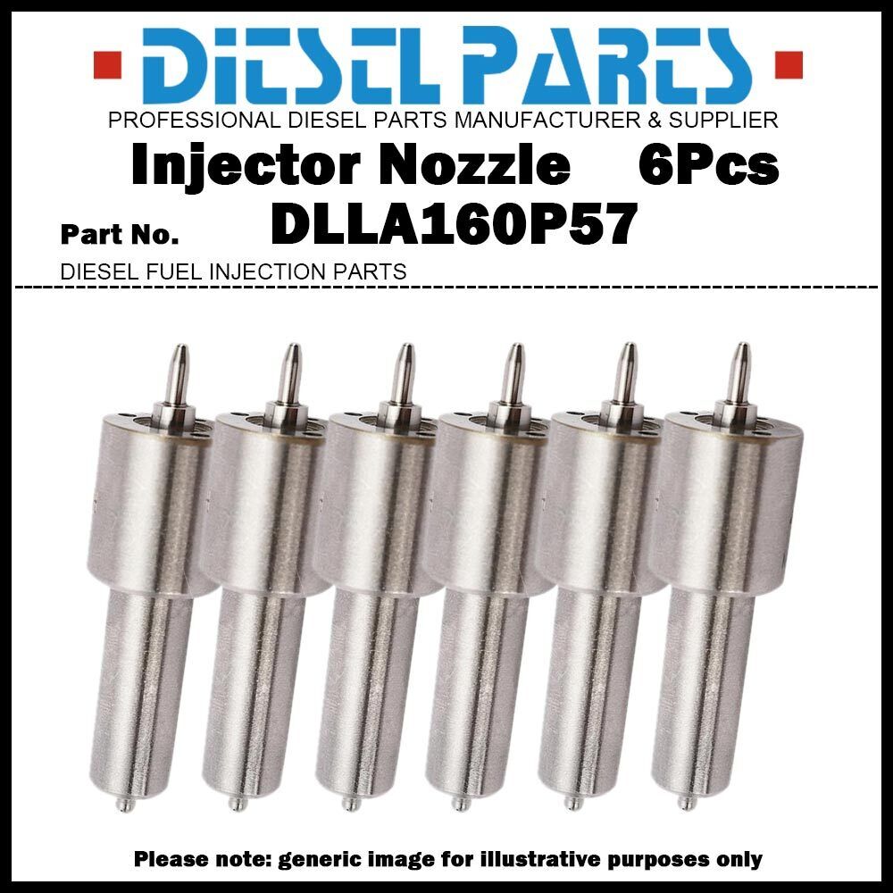6x Diesel Injector Nozzle Tip DLLA160P57 for MACK EM6-237 / EM6