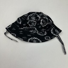Carter Newborn Infant Bucket Cap Hat Fitted 0-6 Months Black White