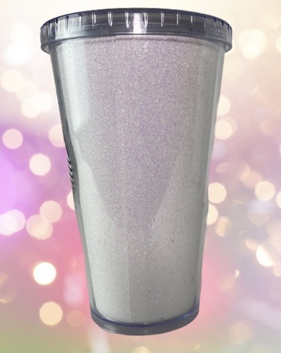 Vaso de café frío Starbucks Grande blanco brillante sin paja 16 oz 2017 - Imagen 3 de 11