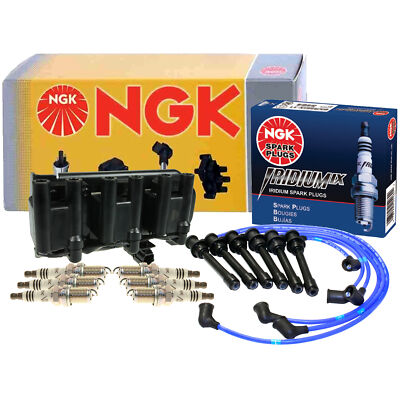 NGK DIS Ignition Coil Wires & 6 Iridium IX Spark Plugs Kit For Hyundai Kia V6