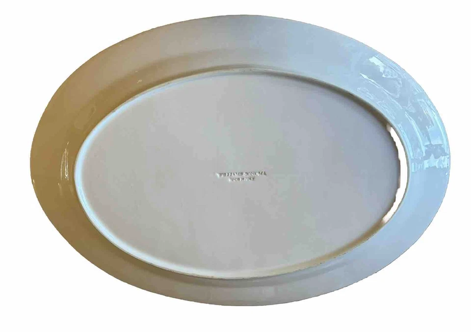White Ceramic Turkey Serving Platter Tray, Made in Italy for Williams Sonoma 22” - Image 4 of 4