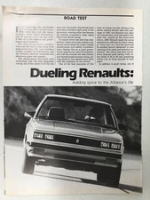 MISC1904 Vintage Article Road Test 1987 Dueling Renaults vs GTA Jan 1987 4 page