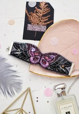 DIY Beaded bracelet kit "Purple wave" 