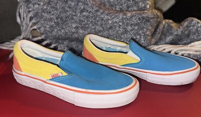 Vans x The Simpsons Slip-On Shoes Blue Yellow Men\'s 8 Limited Edition Vans The Simpsons x Slip-On Pro  main image 3