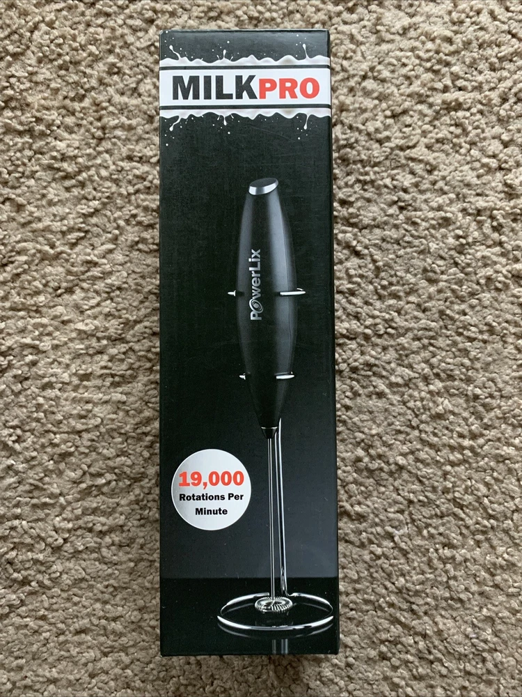 Milk Frother Handheld Battery Operated Electric Whisk Beater Foam Maker Black