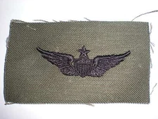US ARMY SUBDUED EMBROIDERED SENIOR ARMY PILOT AVIATOR BADGE   