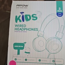 Mpow BH360A Kids Wired Headphones 2-Pack On-Ear Foldable w/ Mic 3.5mm