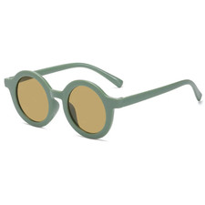 New Fashion round Frame Candy Colored Sunglasses for Baby Retro Solid Color Prot