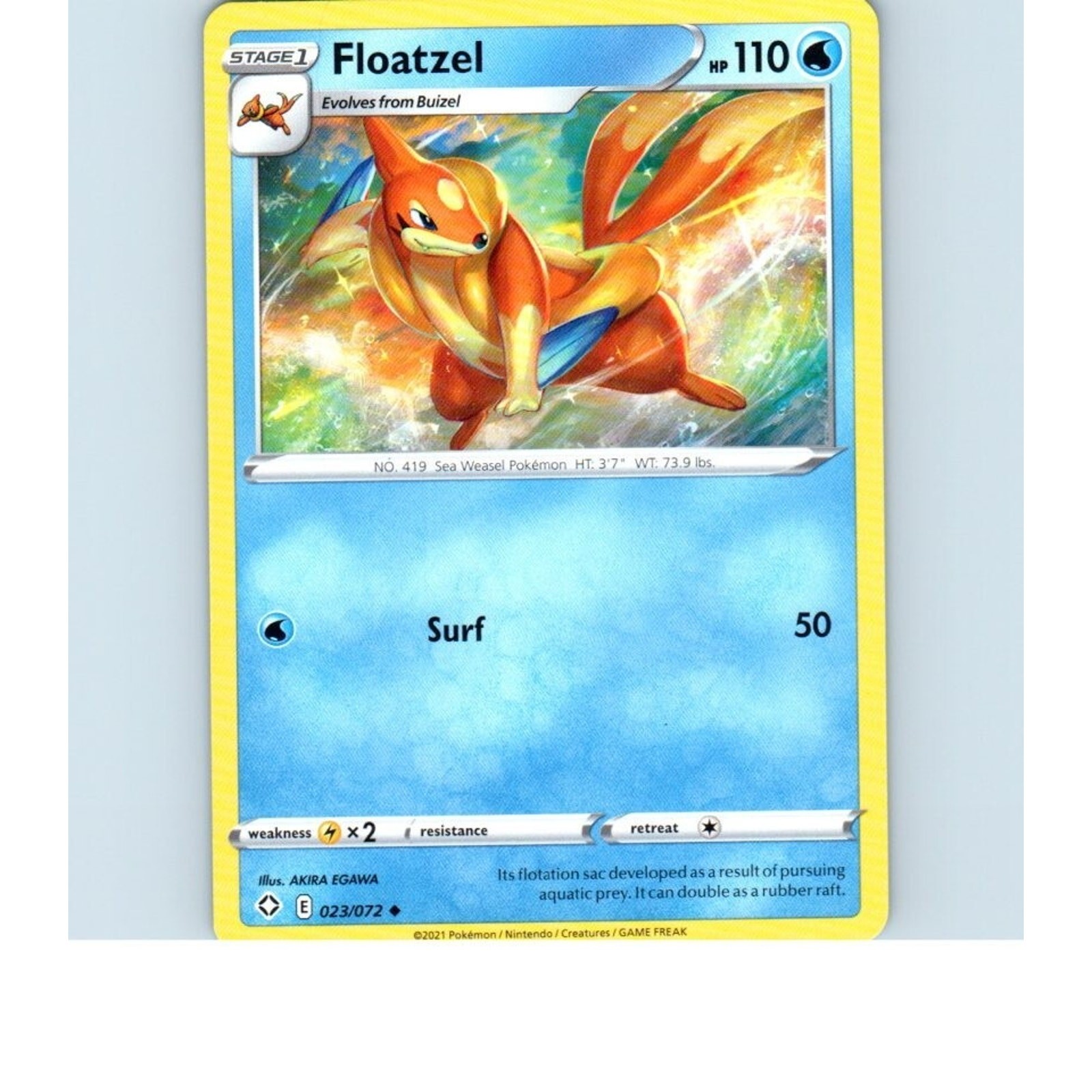 2021 Floatzel 023/072 Pokemon Card
