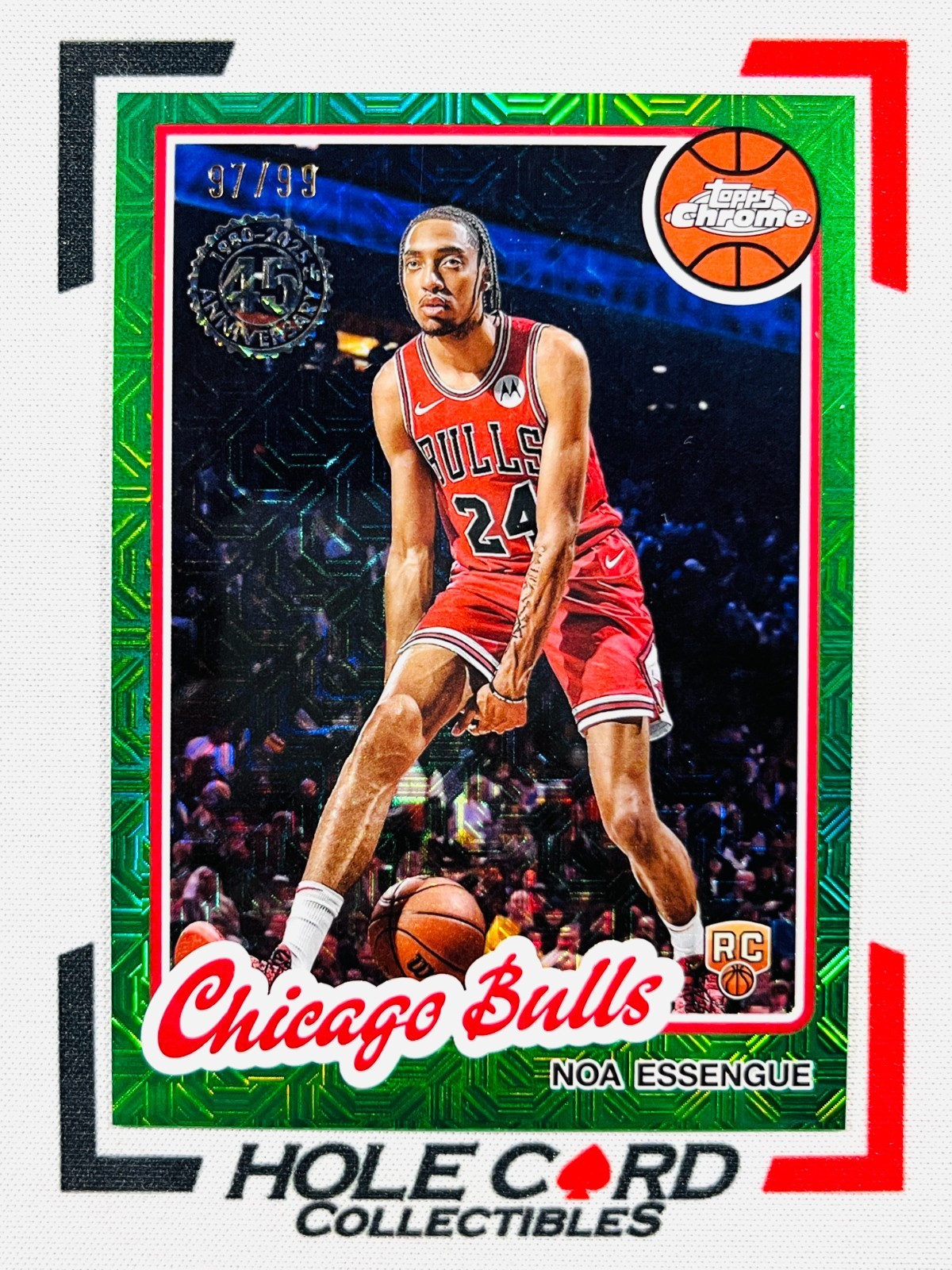 NOA ESSENGUE RC 2025-26 Topps Chrome Basketball #TC-NE Green Mojo 97/99 丨