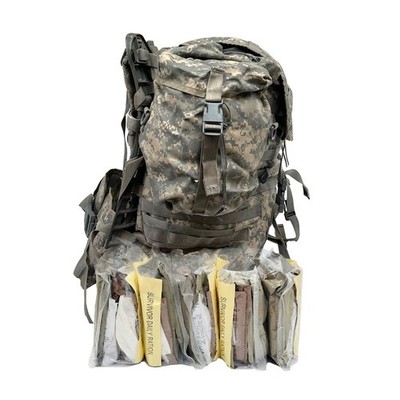 SDR MRE Survivor Daily Rations Insp Date: 8/2026   ACU Ruck - Combo!