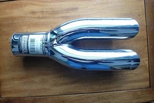 Superior Exhaust Extension 28-2031 2 1/4" 12"long Dual splitter slant cut