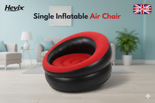 Single Inflatable Blow up Sofa Chair Bag Air Camping Sun Lounger Gaming Seat Pod