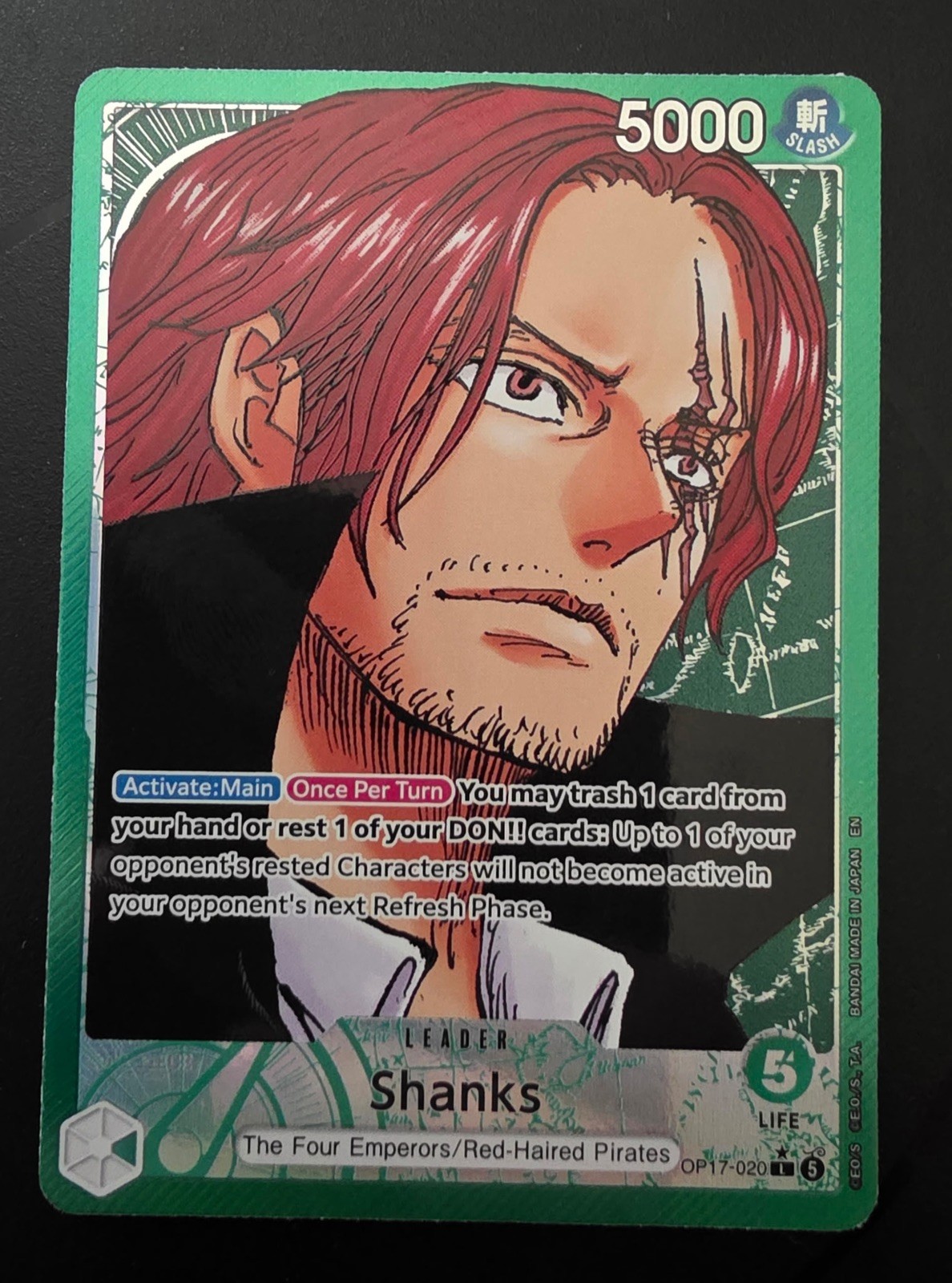 Shanks (020) (Alternate Art) OP17-020 The World's Strongest Warriors Leader