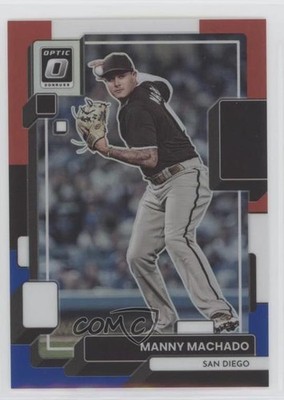 2022 Panini Donruss Optic Red White & Blue Prizm 170/199 Manny Machado #170 0f4i