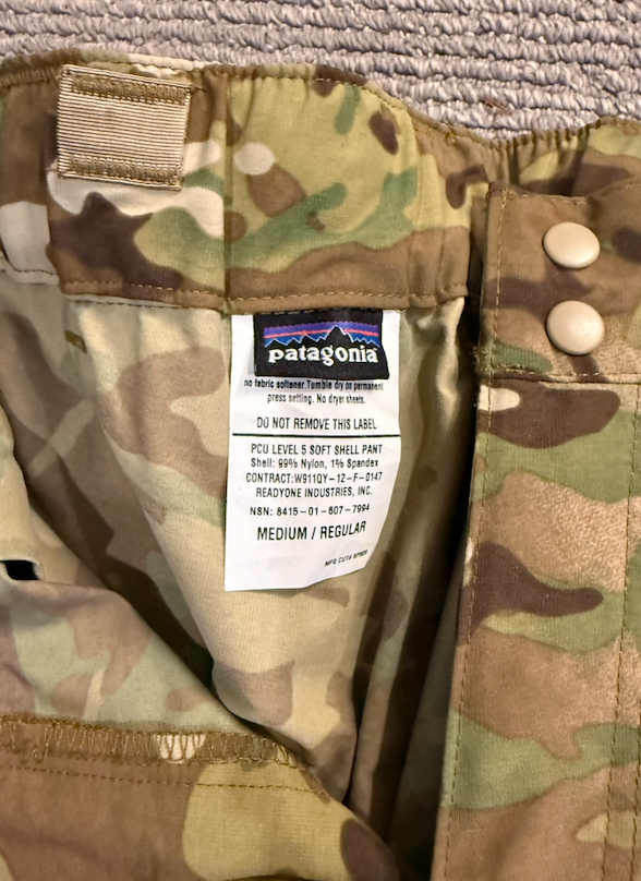 Patagonia PCU Level 5 Multicam Soft shell Pant Medium Regular made