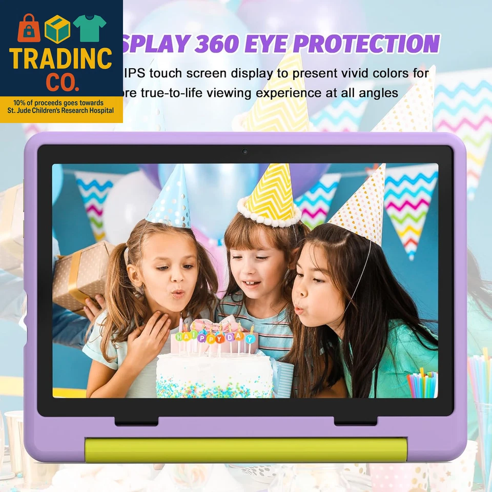 Android 14 Kids Tablet, 10" Octa-Core, 64GB, Parental Control, Dual Camera - Image 3 of 4