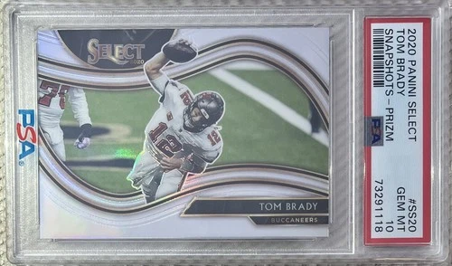2020 Panini Select - Snapshots Tom Brady #SS-20 Silver Prizm PSA 10