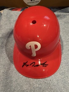 Lenny Dykstra Signed Phillies Batting Helmet Schwartz COA