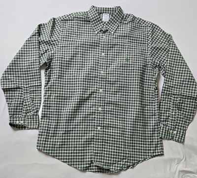 Brooks Brothers Regent Men s Shirt L Check Pattern Long Sleeve Non-Iron Supima