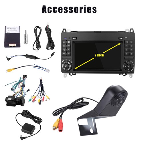 7" For Mercedes Benz Vito W447 Android12 WIFI GPS Radio CarPlay +Backup camera - Afbeelding 24 van 24