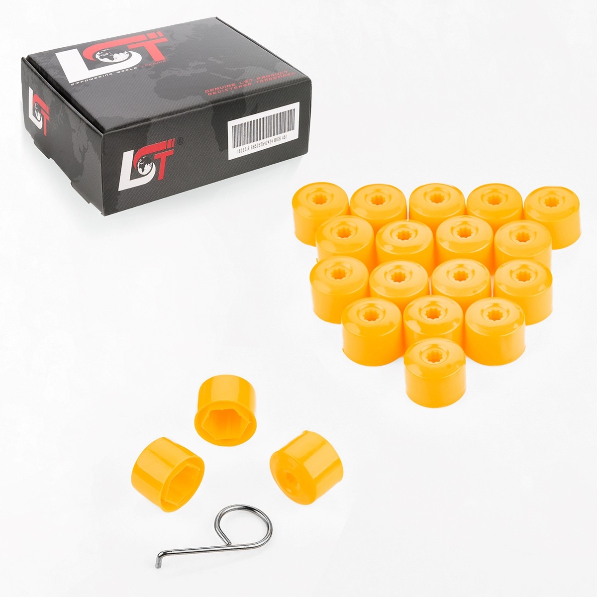 20x Wheel Bolt Shrouds Wheel Nuts 0 21/32in Yellow for Subaru