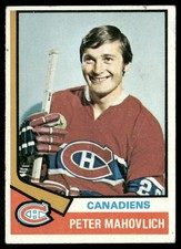 Peter Mahovlich 1974-75 Topps #97 Montreal Canadiens VG Crease