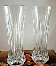 Pair of Distinctly Home Crystal Bud Vases Boxed Set  8 x 3 " New