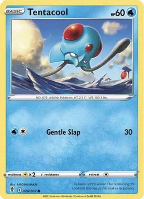 Tentacool Pokemon TCG Evolving Skies Common 026/203 Near Mint