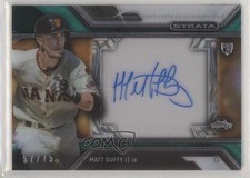 2016 Topps Strata Auto Green 57/75 Matt Duffy #SA-MD Auto n1u