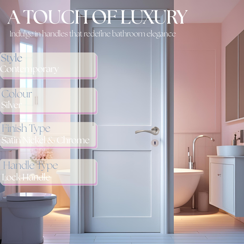 Polished Chrome Lever on Rose Door Handles, Latch, Lock & Bathroom Sets 1,4,6 - Picture 21 of 23