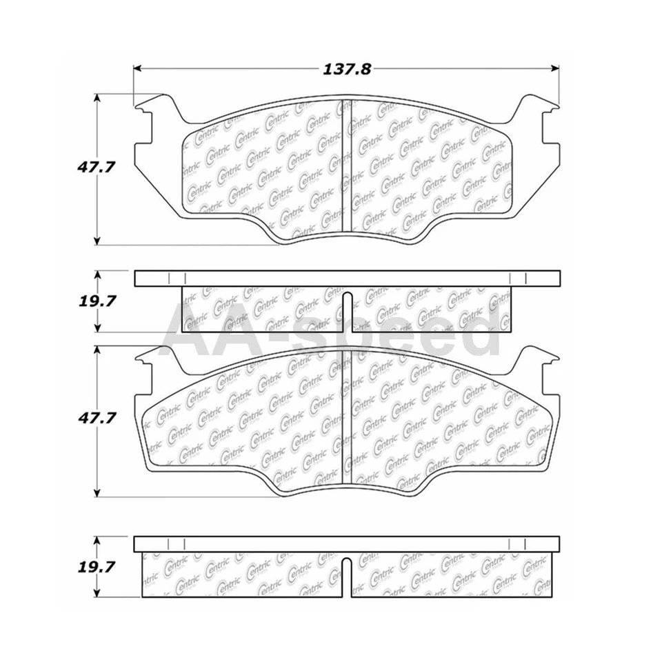 Pastillas de freno delanteras y rotores C-Tek para Volkswagen Rabbit 1980 1981 1982 1983 1984 Foto 3 de 4