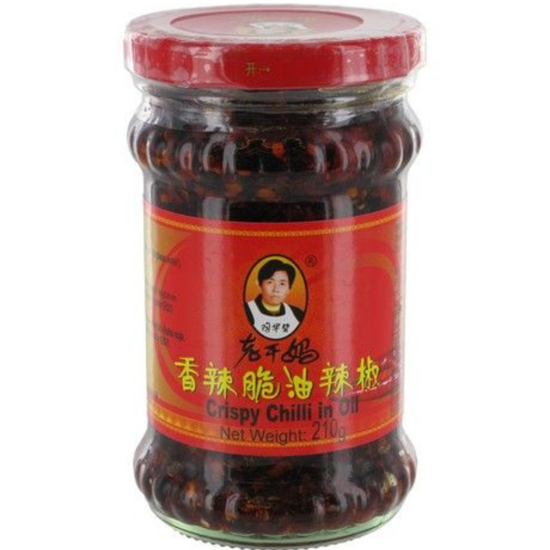 Lao Gan Ma Crispy Chilli in Öl 3 x 210g Crispy Chili in Oil Sauce Knuspriger