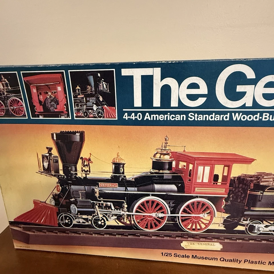MPC The General American Steam Train 1:25 Scale Plastic Model Kit Missing parts - Image 2 of 4
