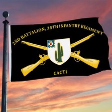 2nd Battalion, 35th Infantry Regiment Cacti Flag 3x5Feet with Brass Grommets