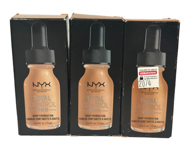 3x NYX Professional Makeup Total Control Pro Drop Foundation Tcpdf13 Golden