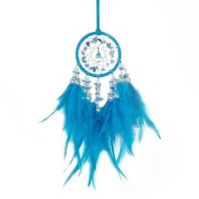 Small Dream Catcher Blue Hanging Car Ornaments for Rear View Mirror