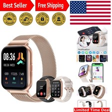 Stylish 1.85'' Fitness Tracker Smartwatch with Heart Rate Monitor & 3 Bands