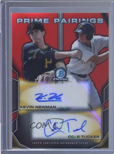 2015 Bowman Draft Red Refractor 5/5 Cole Tucker Kevin Newman #PPA-NT Auto 1n9