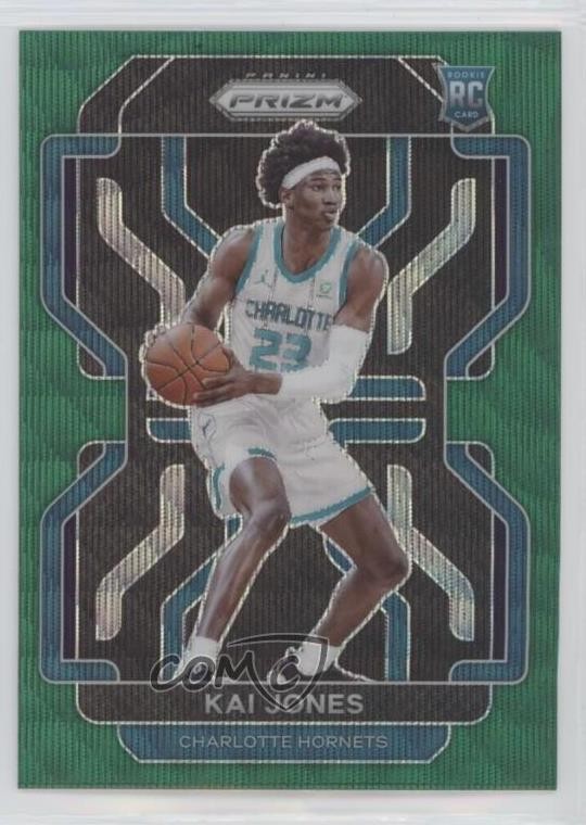 2021-22 Panini Prizm Green Wave Prizm Kai Jones #323 0p9r