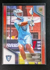 Brett Makar 2024 Premier Lacrosse League PLL #47 RED Parallel Card # /10
