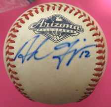 Autographed game used AZFL baseball, Pittsburgh Pirates - ADAM FRAZIER
