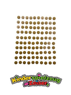 LEGO 100 x Round Plate Roundstone Flat Pearl Gold Plate Round 1x1 4073