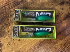 (Lot of 2) Raid Japan MID Level Crank,Crankbait Fishing Lure, Shimanshi Tiger