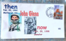 SPACE SENATOR JOHN GLENN FIRST AMERICAN IN ORBIT RETURNS 1998 WM II CACHET COVER